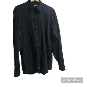 Western Rodeo Black Shirt Panhandle Slim L Mens